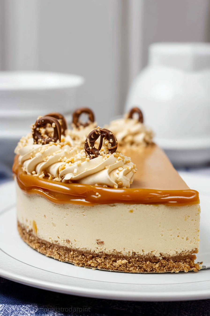 No bake caramel cheesecake