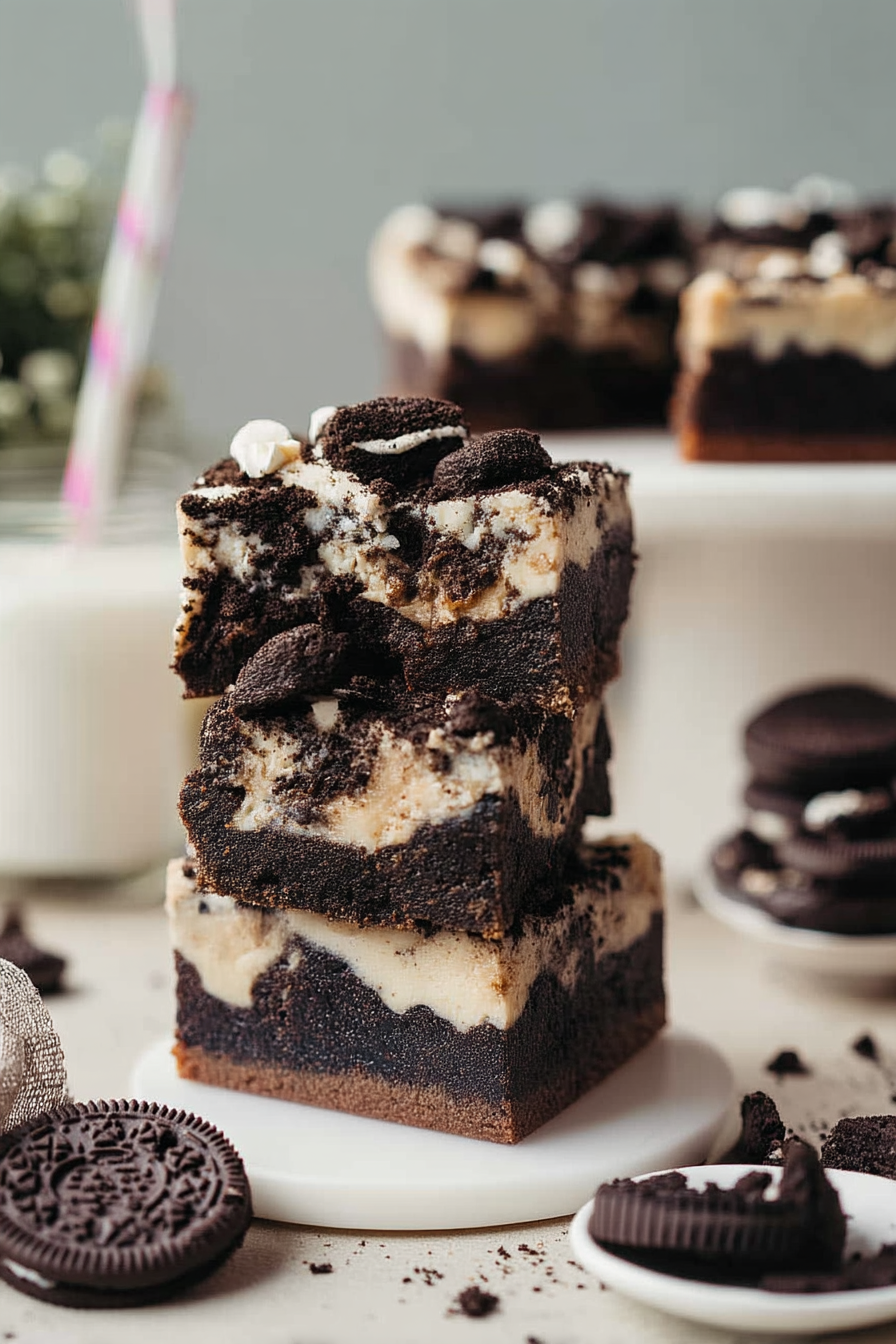 Oreo cheesecake brownies