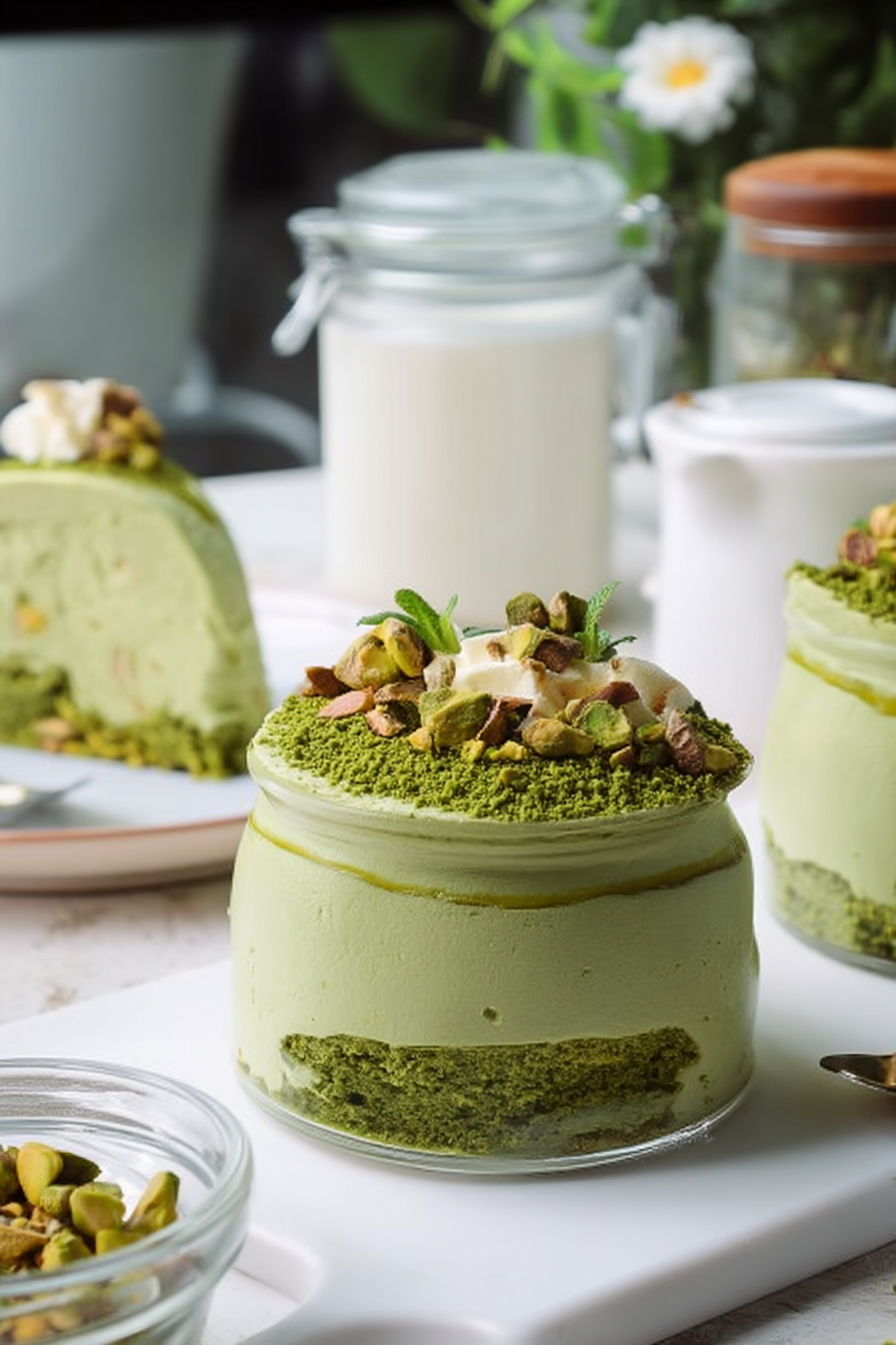 Pistachio mousse