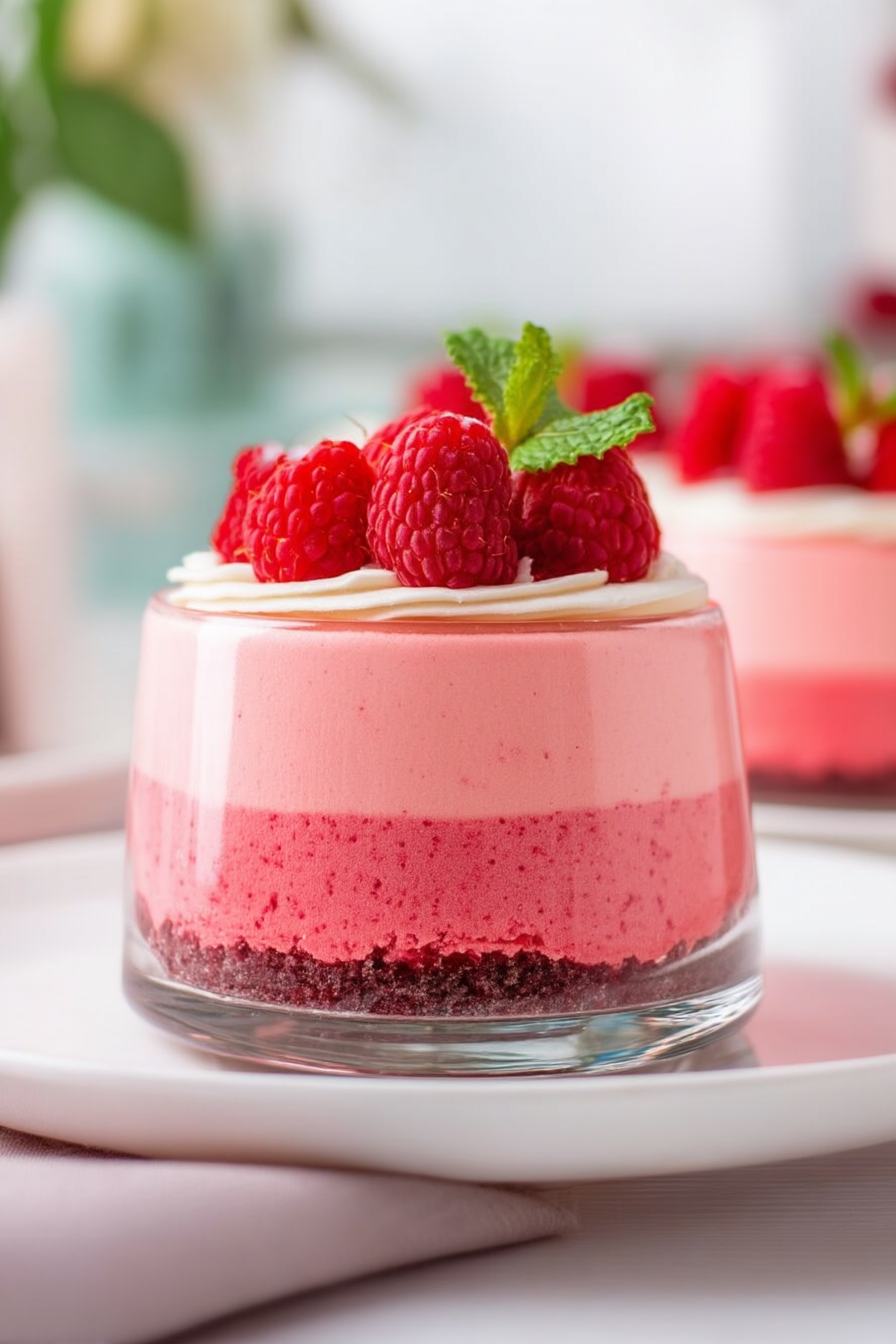 Raspberry mousse