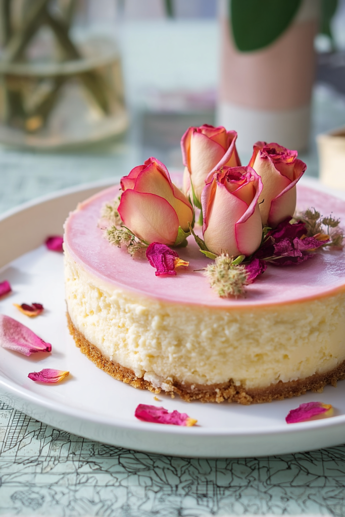 Rose cheesecake