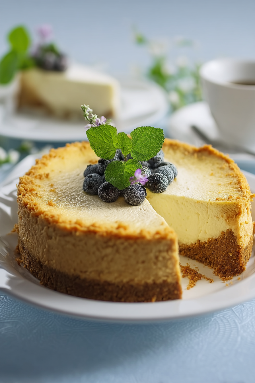Sour cream cheesecake