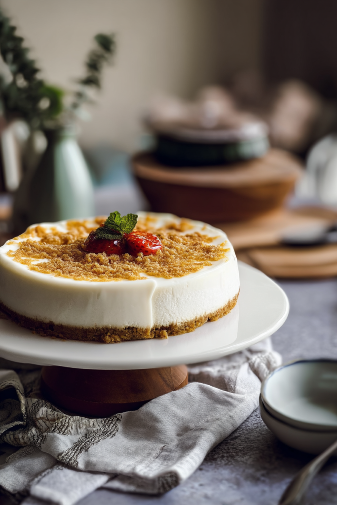 Tangy Cream Cheese and Yogurt Cheesecake