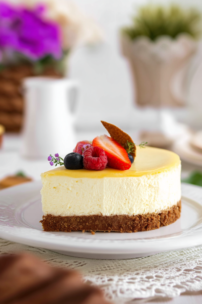 Traditional Cheesecake Made with Cream Cheese